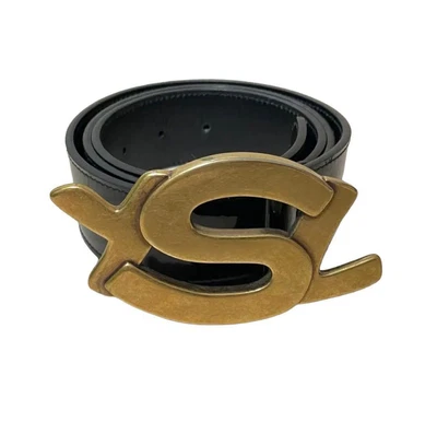 $280.12 • Buy Yves Saint Laurent Buckle Belt Black Used