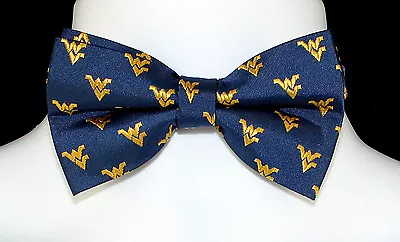 West Virginia Mountaineers Men's Bow Tie Adjustable College Logo Blue Bowtie  • $24.95