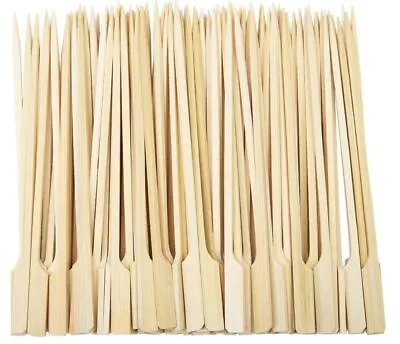 £3.99 • Buy Bamboo Skewers BBQ Grill Set Wooden Paddle Disposable Choose Size 19cm Long UK
