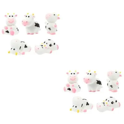 10 Pcs Cow Doll Toys Cow Decorations Wealth Statue • £15.89