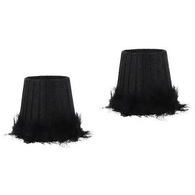 2 Pieces Lampshade Gothic Ceiling Light Shades Black Chandelier • £15.19