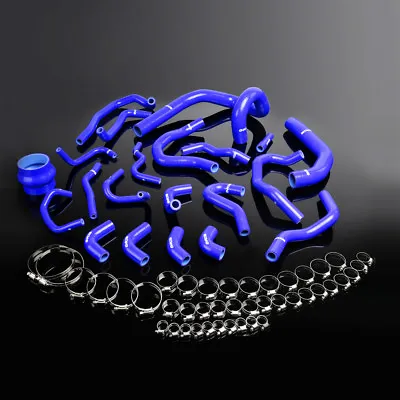Fit For 86-92 Toyota Supra MK3 MA70 7M-GT Silicone Ancilarry Radiator Hose Blue • $75.62