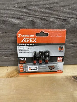 Crescent Apex 3 Pc Vortex Impact Socket Adapter Set Brand New • $10.95