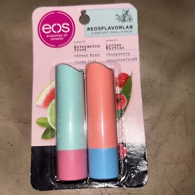 EOS Organic Lip Balm Sticks- Watermelon Frose & Lychee Martini New And Sealed • $9.99