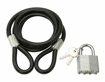 New! Absolute 48  Long Universal Bicycle Cable Lock 8mm In Black. • $19.99