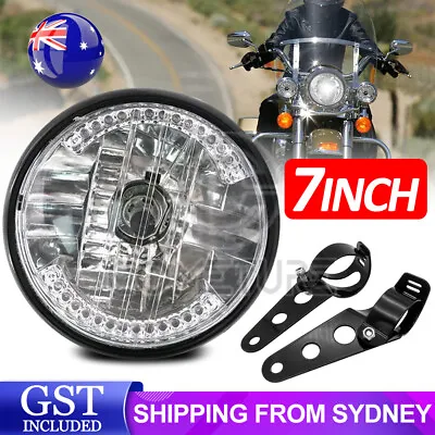 7  Inch Motorcycle Headlight Amber LED Turn Signal Indicators With Mount Bracket • $35.85