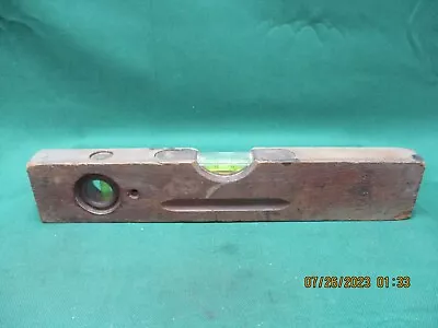 Antique Teakwood 12  Carpenters Spirit Level Tool Unbranded • $12