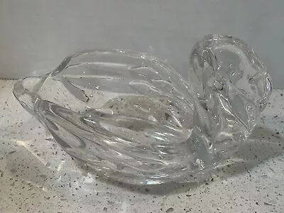 Vintage Glass Open Swan Dish Heavy • $30
