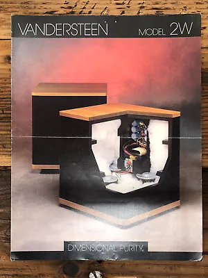 Vandersteen Model 2W Subwoofer  3 Pg Dealer Brochure *Orig* • $24.97