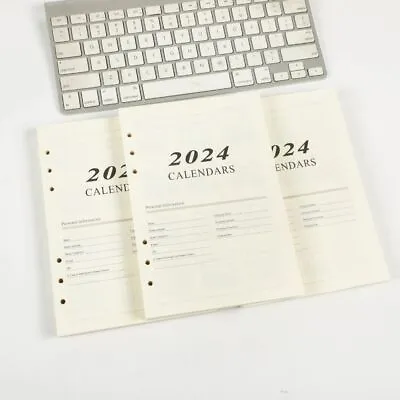 Agenda Organizer 2024 Loose Leaf Notebook Refills A5 Daily Planner  Business • $16.06