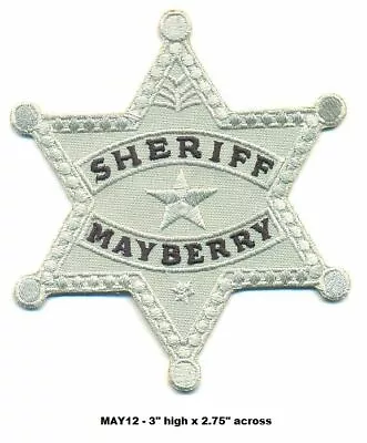 Andy Griffith Mayberry Sheriff 3 Inch Badge Patch  - May12 • $7.99