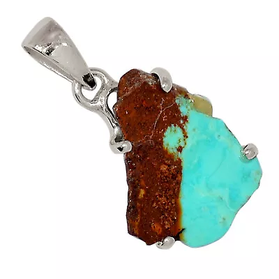 Natural Mexican Turquoise 925 Sterling Silver Pendant Jewelry ALLP-24559 • $14.99