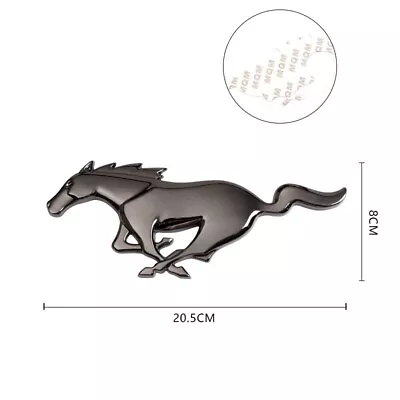 8  Pony Front Grille Emblem Running Horse Badge For Ford Mustang Glossy Black • $18.99