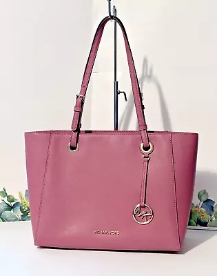 Michael Kors Walsh NWOT Rose Pink Saffiano Leather Tote Purse Style 38H8XWAT2L • $53