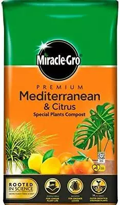 Miracle Gro Premium Mediterranean & Citrus Compost With Vital Minerals 6L Bag • £8.49