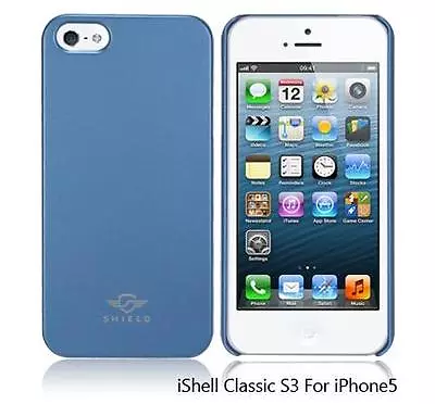 IShell Steel Blue Classic S3 Snap-On Case + Screen Protector For IPhone 5 • $12.18