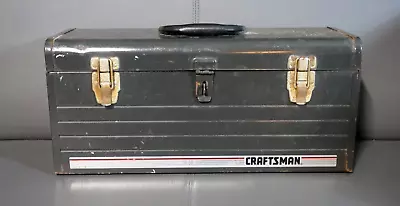 Vintage Craftsman Metal Tool Box With Red Tray 20” X 9” X 8” USA Made • $50