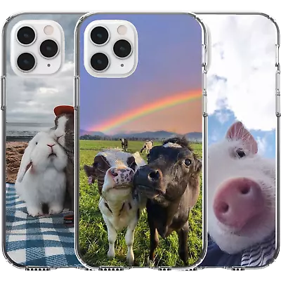 $16.95 • Buy Silicone Cover Case Cute Baby Animal Friends Pig Cow Rabbit Bunny Bovine Rainbow