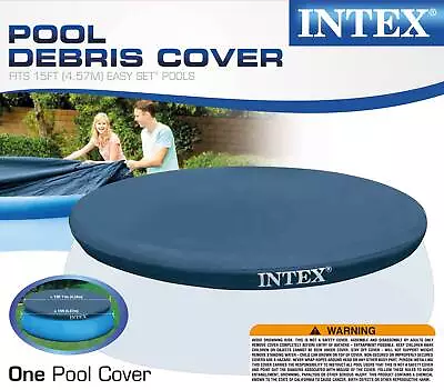 Intex 15' Easy Set Round Swimming Pool Debris Vinyl Cover Tarp (Used)   • $12.42