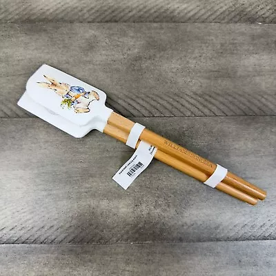 Williams Sonoma Peter Rabbit Silicone Mini Spatulas Set/2 Wooden Handle NIB • $26.95