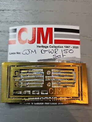 £5.50 • Buy N Gauge CJM GWR 150 Nameplate /numbers /symbols Brass Etchings Set New