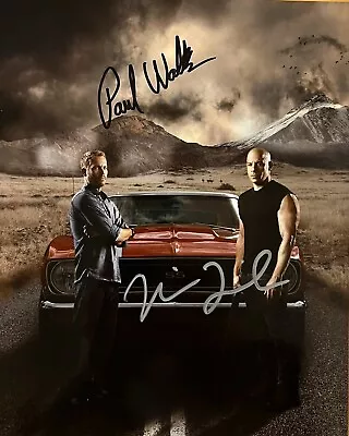 Paul Walker Vin Diesel Signed Photo W/COA Autograph Signature Fast And Furious • $79