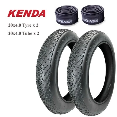$134.06 • Buy 2 X KENDA Fat Bike Bicycle Chopper Cruiser Fat Bikes Bicycle 20x4.0  Tire + Tube