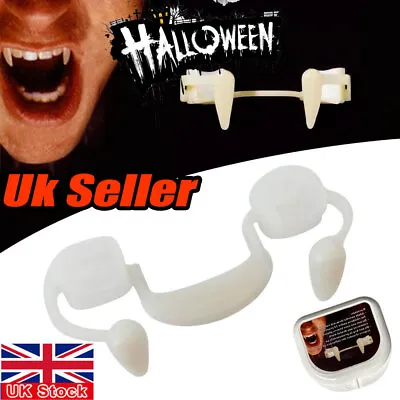 Vampire Teeth Fangs Retractable Halloween Cosplay Dentures Costume Party Props ~ • £4.24