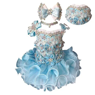 Jenniferwu Pageant Dress Handmade Beaded Dresses Toddler Girl Princess Dress • $105.80