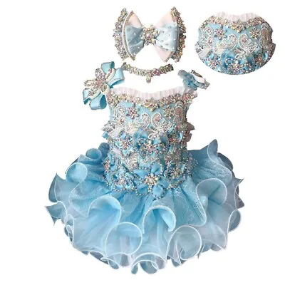 Jenniferwu Pageant Dress Handmade Beaded Dresses Toddler Pageant Princess Dress • $109