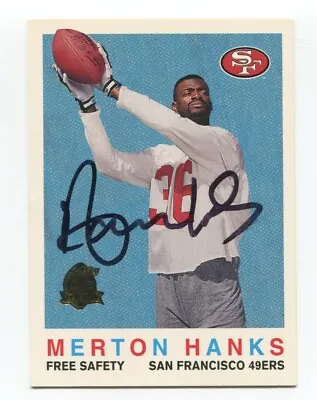 1996 Topps Merton Hanks Signed Card Football Autographed #4 • $20