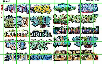 NH082 1/2 Set N SCALE MODERN GRAFFITI TAGGING URBAN CITY BOXCAR DAVE'S DECALS • $4.94