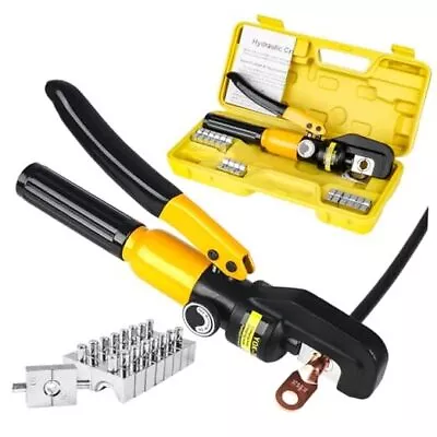 Hydraulic Crimping Tool 10 Tons 12 AWG To 00 (2/0)Battery Cable Crimping Tool  • $61.55