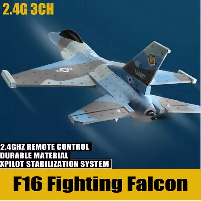 Wltoys 2.4G RC Airplanes 3CH 6-Axis Gyro F16 Raptor Aerobatic RTF Glider Fighter • $87.84