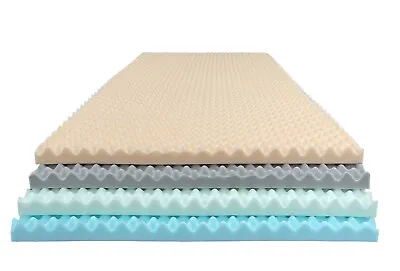 Egg Crate Foam Mattress Topper Overlay Comforter 2 Inch Thick • £64