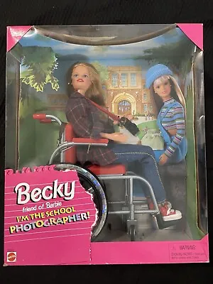 1998 Mattel Becky Friend Of Barbie: I'm The School Photographer  #20202 NIB • $13