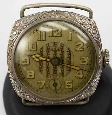 Eno Watch Co Art Deco Cushion Vintage Mens Wrist Watch  • $34.95