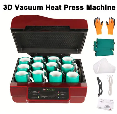 Hot Sale 110V 3D Vacuum Sublimation Heat Press Machine For Phone Cup Mugs Print • $528.66