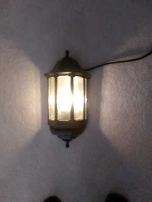 £9.99 • Buy Outdoor Half Lantern Wall Light Satin Black