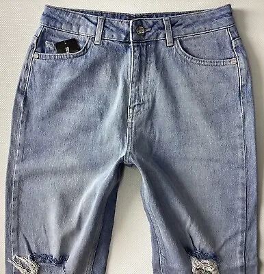 BNWT Ladies LIPSY BOYFRIEND ANKLE GRAZER Faded Blue Jeans Size 10 R  (269B) • £19.99