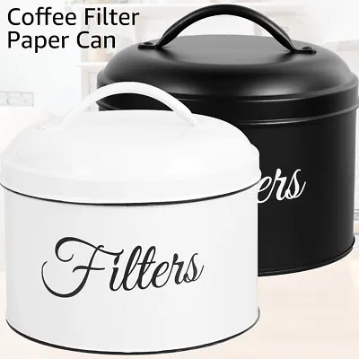 Coffee Filter Holder Round Basket Coffee Filter Storage Container With Lid.· • £13.90