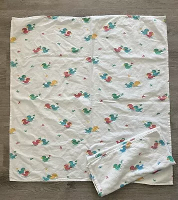 Baby Bedding Duck Crib Hospital Receiving Blankets Lot Medline Cotton Vintage • $21.95