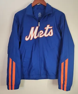 Nike New York Mets Blue Full Zip Windbreaker Small S Jacket Mens • $22.94