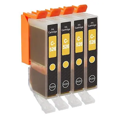 4 Yellow Ink Cartridges For Canon PIXMA MG6220 MG6250 MG8150 MG8170 MG8220 • £8.30