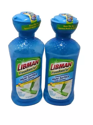The Libman Freedom Spray Mop Multi-Surface Floor Cleaner 16 Oz Ea  Lot 2 Citrus  • $18