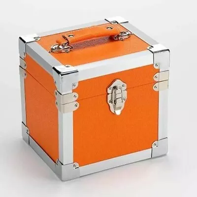 Steepletone 7 Inch Vinyl Record  Storage Carry Case (orange) • £31.45