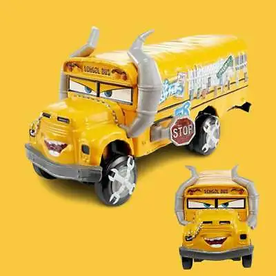Cars 3 Miss Fritter Crazy School Bus Diecast Toy Car 1:55 Kid Vehicle Model Gift • $23.19