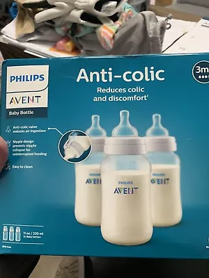 Philips Avent Baby Bottles Anti Colic Air Free Vent 11oz 3 Pack New • $15