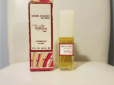 VINTAGE RARE MISS ZADIG EAU FRAICHE PERFUME EMILIO PUCCI 2 FL OZ 60ml Spray • $60