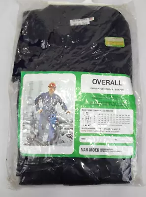 NOS Quality  Large Heavy Duty Belgium  Coveralls Jumpsuit Navy Blue 100 % Cotton • $34.95